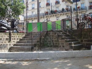 L'Escalier de la rue Saint-Victor en travaux. Paris Ve. Crédits Nicolas Jean-Mary 2009.